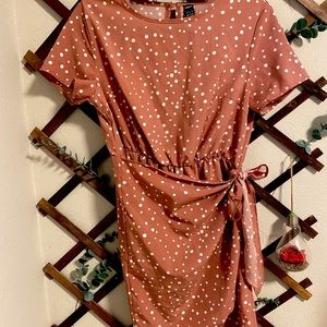 Pink polkadot dress